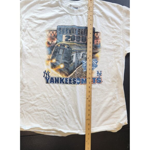 VTG Subway Series 2000 New York Yankees‎ Vs New York Mets T-Shirt Mens 2XL EUC - Picture 9 of 9